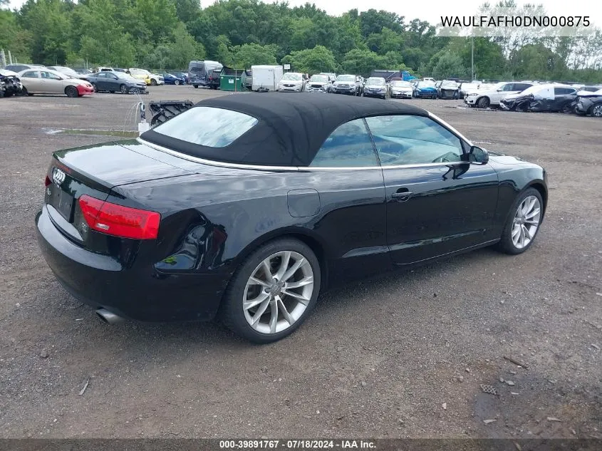 2013 Audi A5 2.0T Premium VIN: WAULFAFH0DN000875 Lot: 39891767