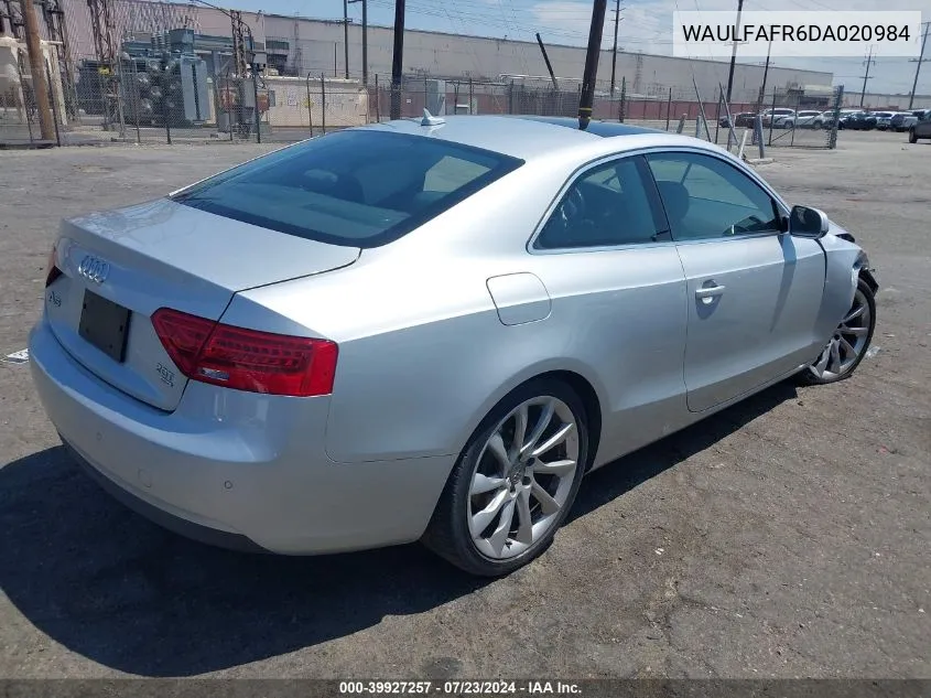 WAULFAFR6DA020984 2013 Audi A5 2.0T Premium