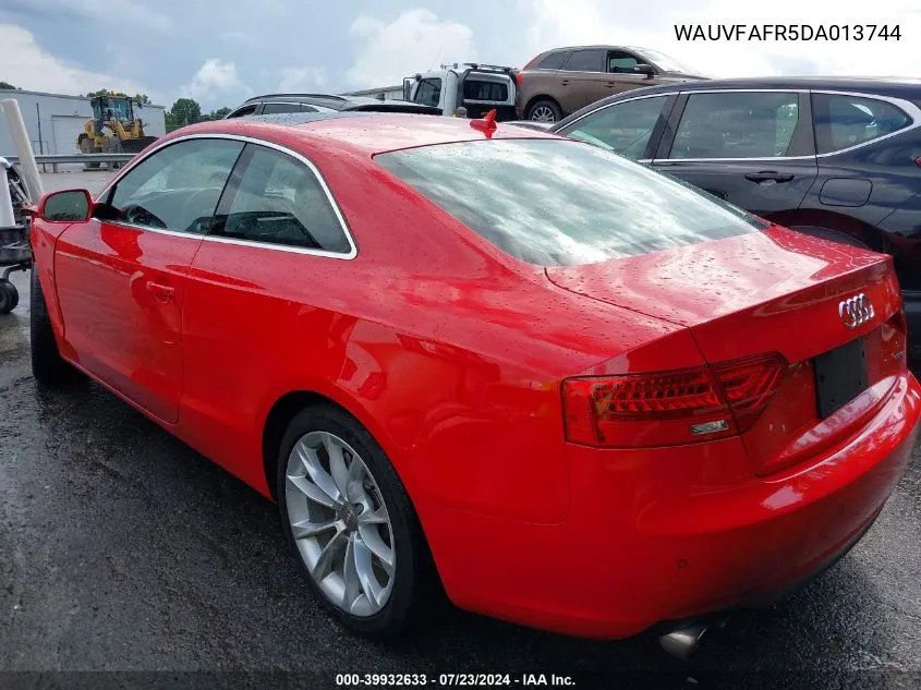 WAUVFAFR5DA013744 2013 Audi A5 2.0T Premium