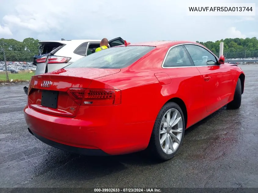 WAUVFAFR5DA013744 2013 Audi A5 2.0T Premium