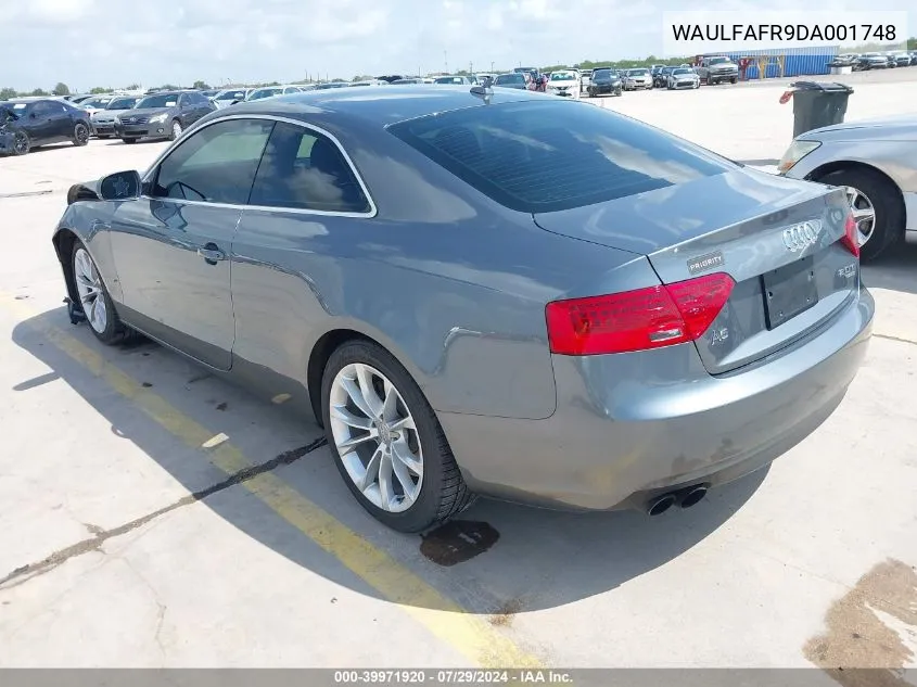 WAULFAFR9DA001748 2013 Audi A5 2.0T Premium