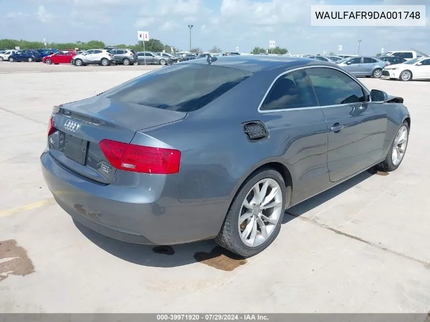 2013 Audi A5 2.0T Premium VIN: WAULFAFR9DA001748 Lot: 39971920