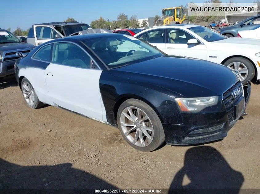 WAUCFAFR5DA002086 2013 Audi A5 2.0T Premium