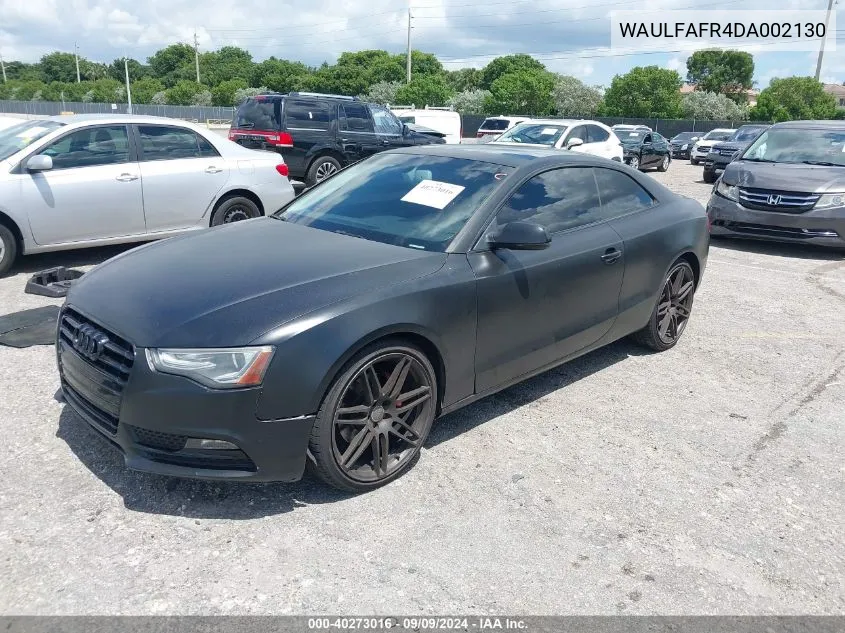 WAULFAFR4DA002130 2013 Audi A5 2.0T Premium