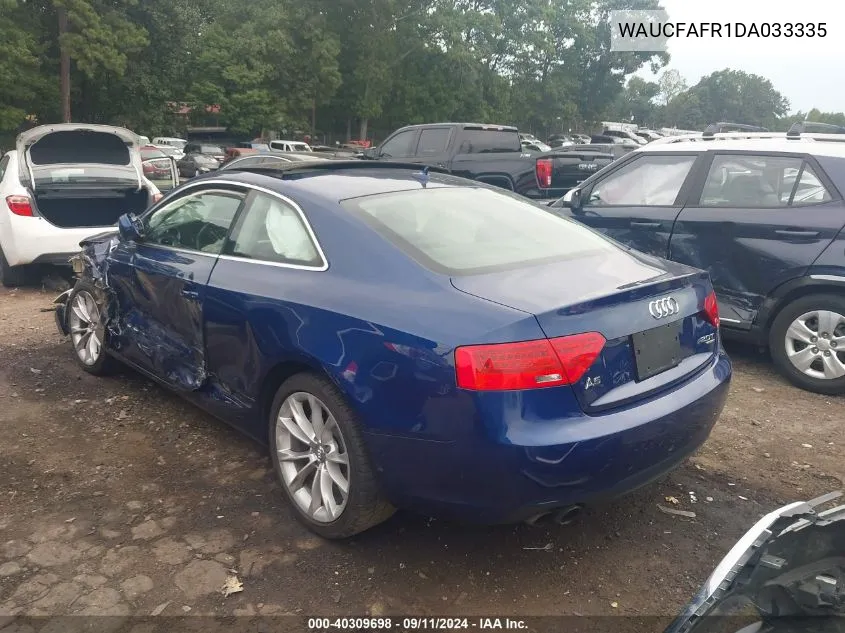 WAUCFAFR1DA033335 2013 Audi A5 2.0T Premium