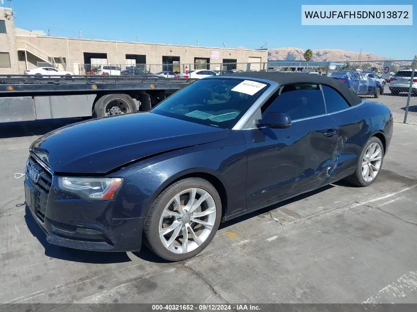 2013 Audi A5 2.0T Premium VIN: WAUJFAFH5DN013872 Lot: 40321652