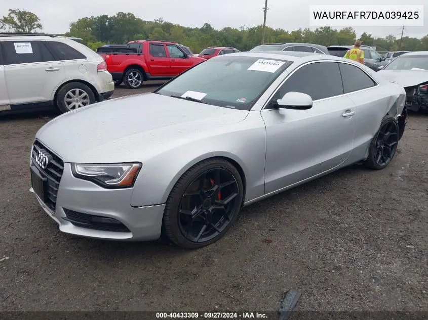 2013 Audi A5 2.0T Premium VIN: WAURFAFR7DA039425 Lot: 40433309