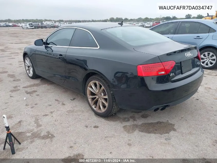 2013 Audi A5 2.0T Premium VIN: WAUCFAFR7DA034747 Lot: 40723513