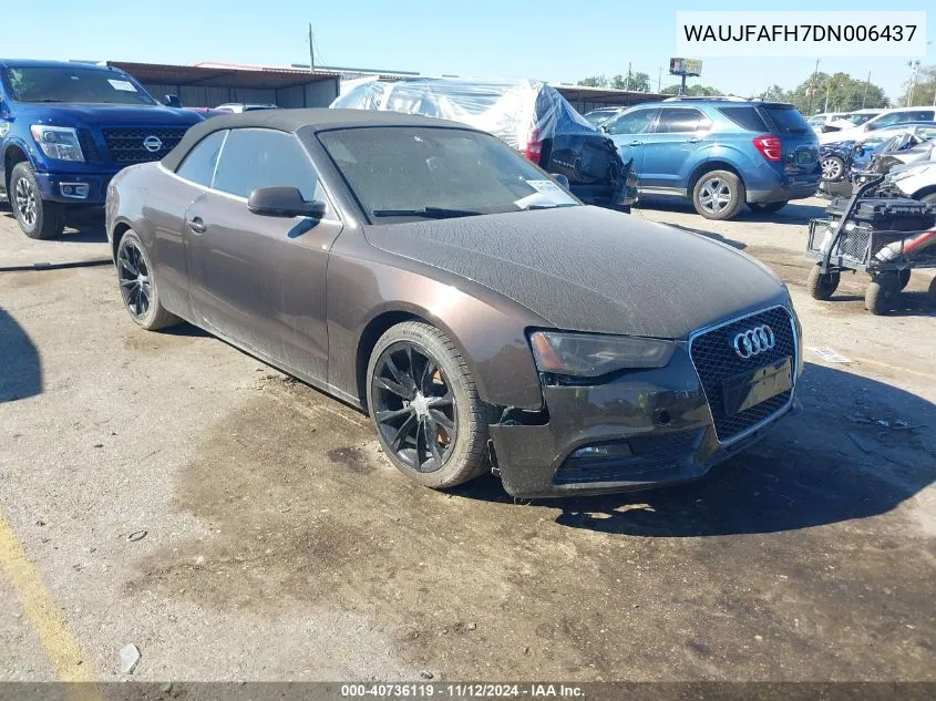 2013 Audi A5 2.0T Premium VIN: WAUJFAFH7DN006437 Lot: 40736119