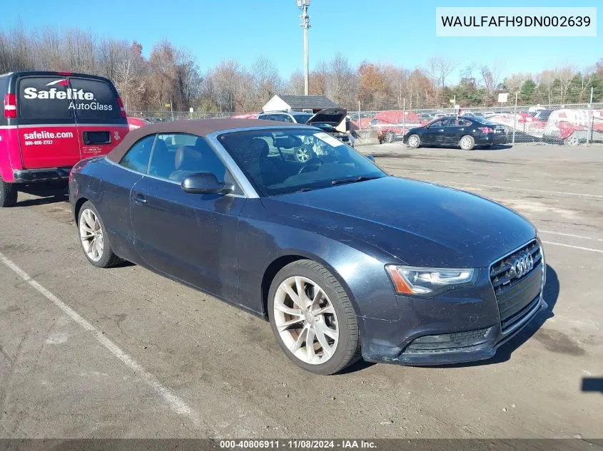 2013 Audi A5 2.0T Premium VIN: WAULFAFH9DN002639 Lot: 40806911