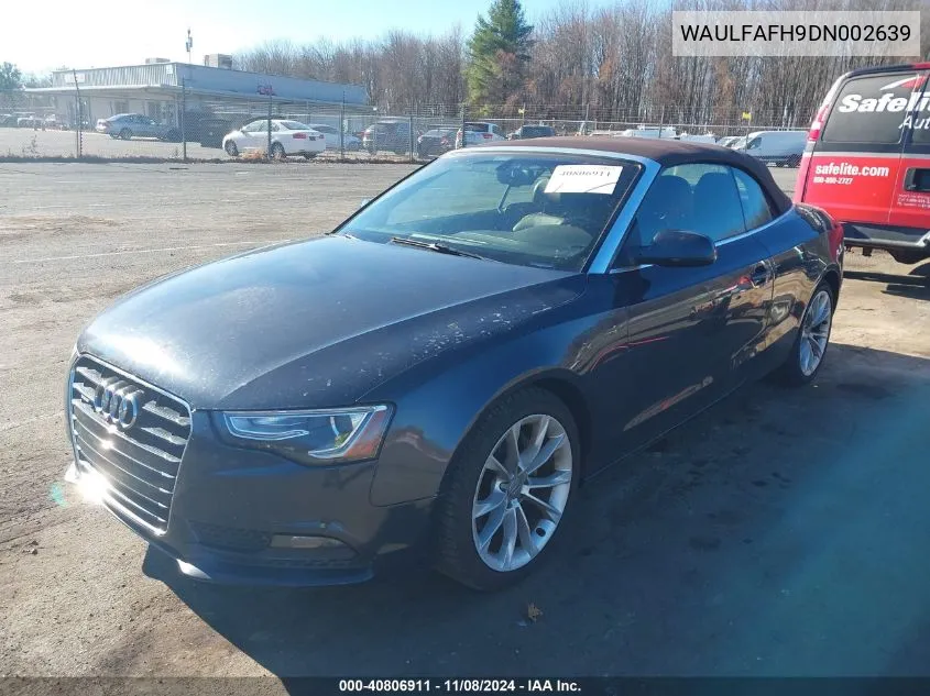 2013 Audi A5 2.0T Premium VIN: WAULFAFH9DN002639 Lot: 40806911