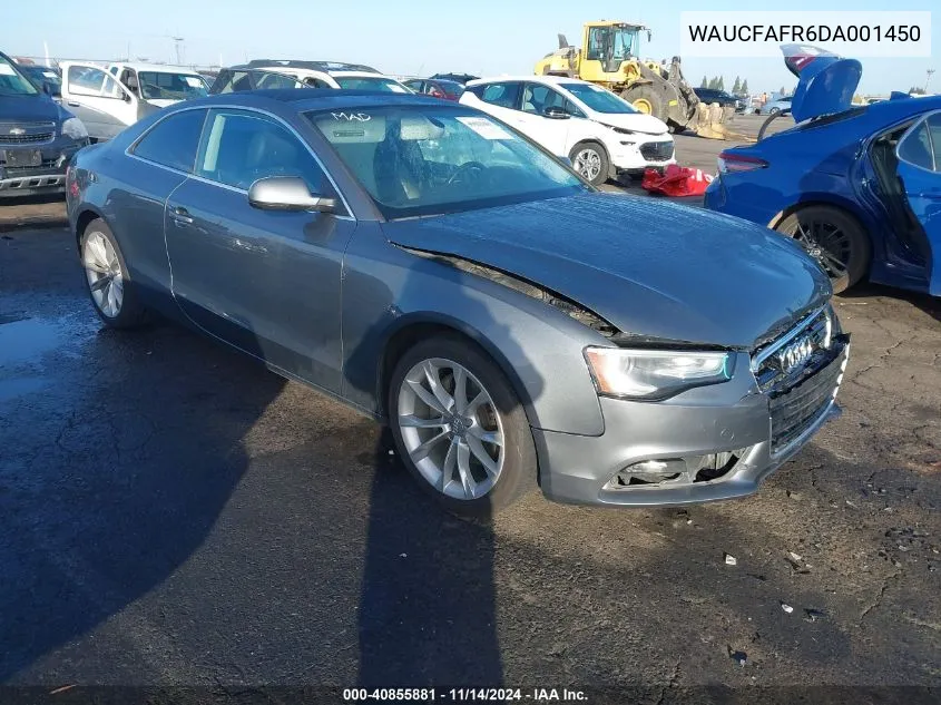 2013 Audi A5 2.0T Premium VIN: WAUCFAFR6DA001450 Lot: 40855881