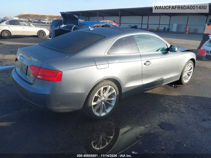 2013 Audi A5 2.0T Premium VIN: WAUCFAFR6DA001450 Lot: 40855881