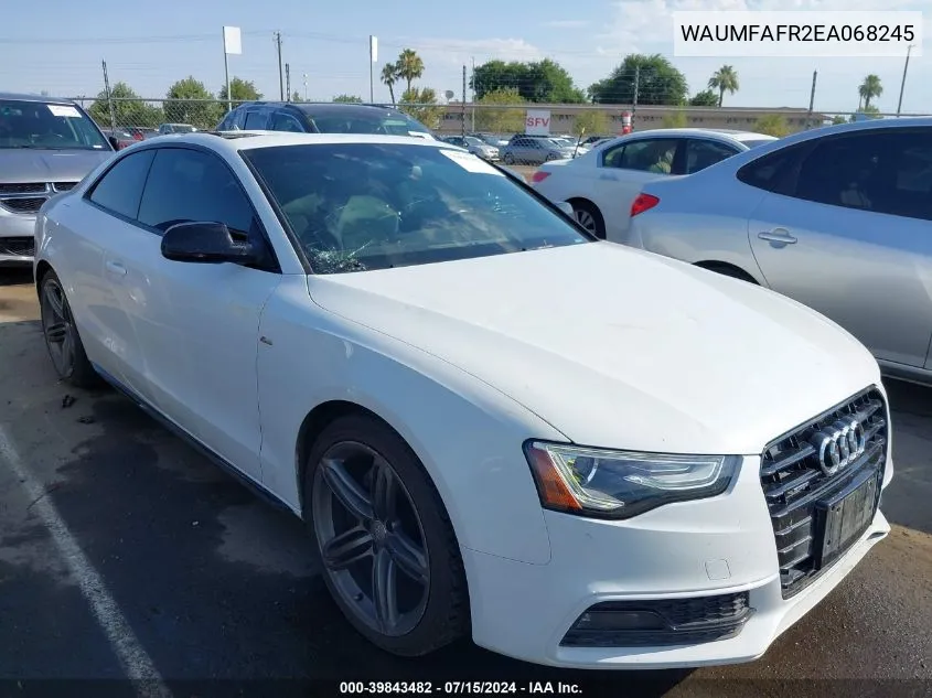 2014 Audi A5 2.0T Premium VIN: WAUMFAFR2EA068245 Lot: 39843482