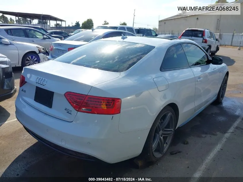 2014 Audi A5 2.0T Premium VIN: WAUMFAFR2EA068245 Lot: 39843482