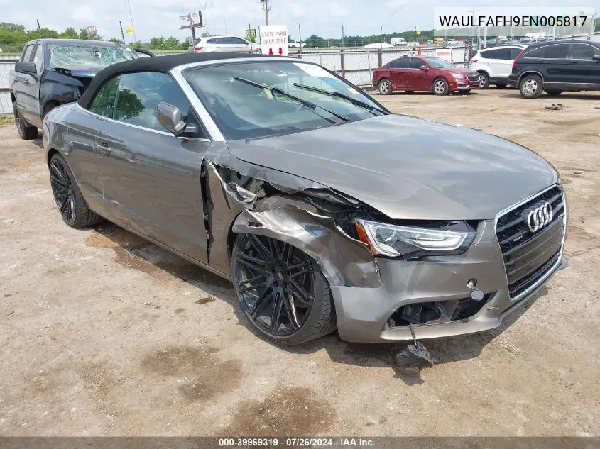 2014 Audi A5 2.0T Premium VIN: WAULFAFH9EN005817 Lot: 39969319