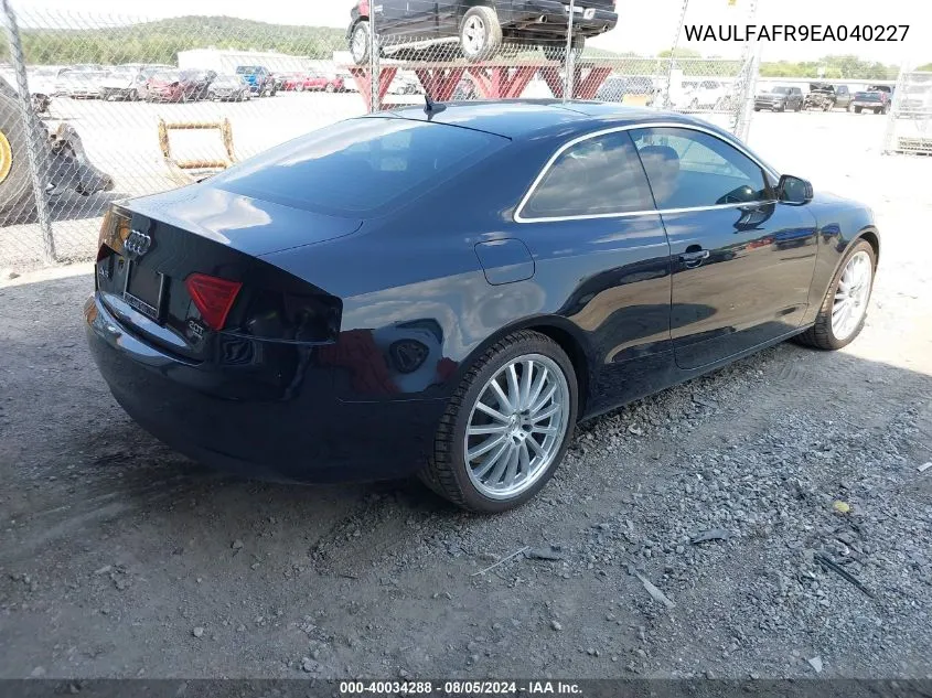 2014 Audi A5 2.0T Premium VIN: WAULFAFR9EA040227 Lot: 40034288