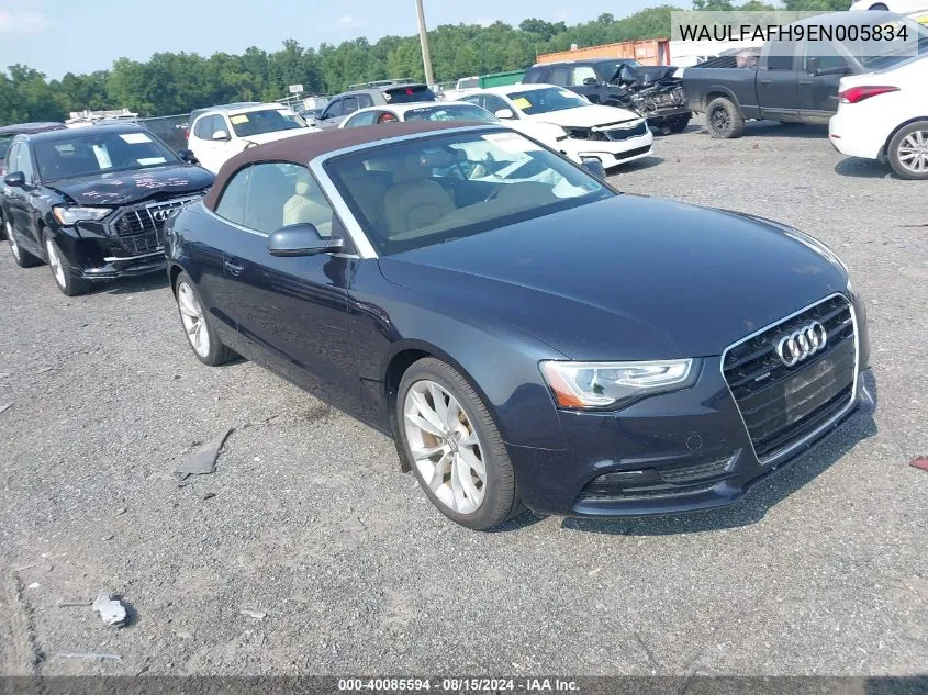 2014 Audi A5 2.0T Premium VIN: WAULFAFH9EN005834 Lot: 40085594