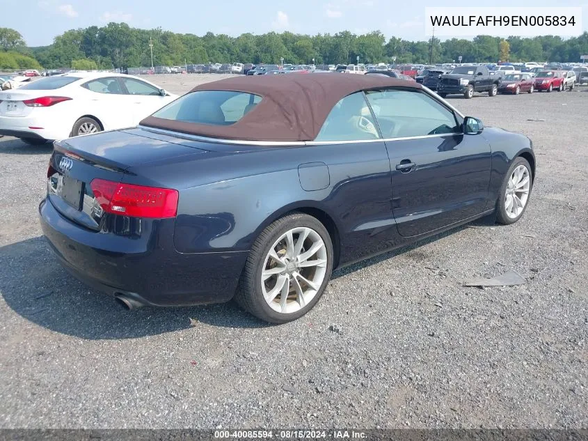 2014 Audi A5 2.0T Premium VIN: WAULFAFH9EN005834 Lot: 40085594