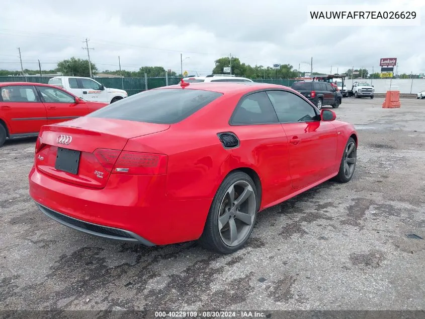 2014 Audi A5 2.0T Premium VIN: WAUWFAFR7EA026629 Lot: 40229109