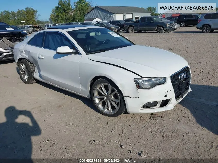 WAUCFAFR4EA036876 2014 Audi A5 Premium