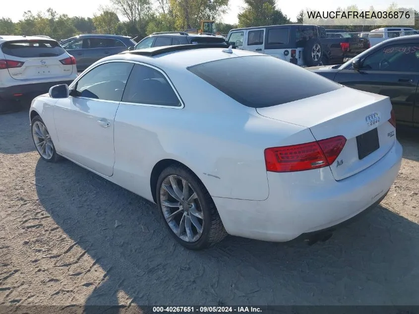 2014 Audi A5 Premium VIN: WAUCFAFR4EA036876 Lot: 40267651