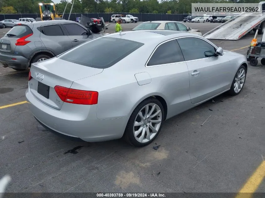 2014 Audi A5 2.0T Premium VIN: WAULFAFR9EA012962 Lot: 40393759