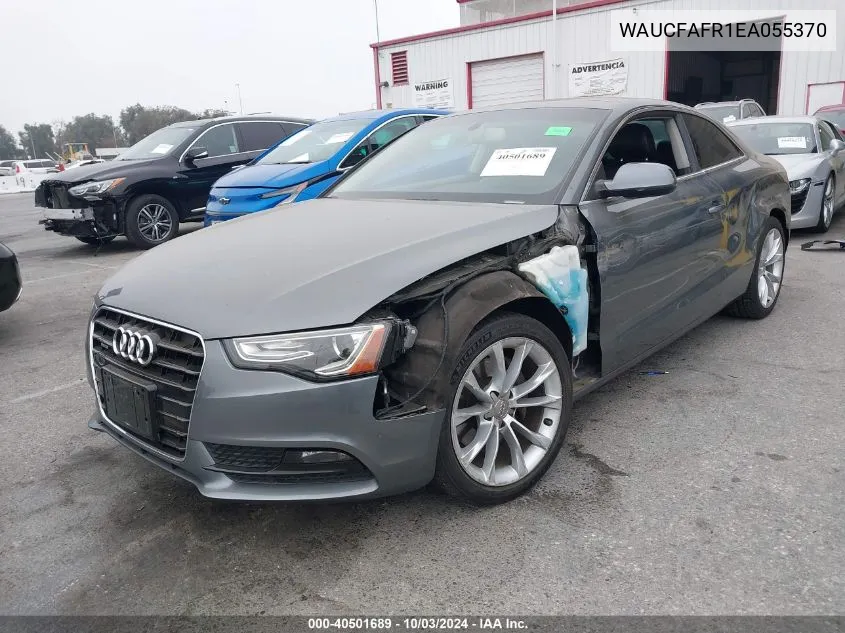 2014 Audi A5 2.0T Premium VIN: WAUCFAFR1EA055370 Lot: 40501689