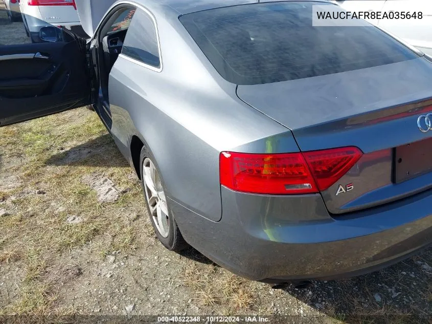 WAUCFAFR8EA035648 2014 Audi A5 Premium