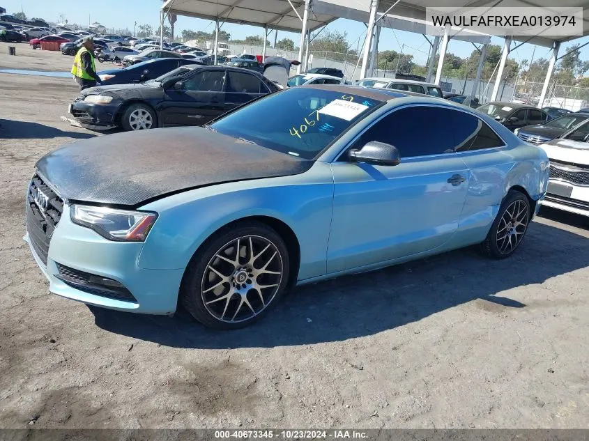 2014 Audi A5 2.0T Premium VIN: WAULFAFRXEA013974 Lot: 40673345