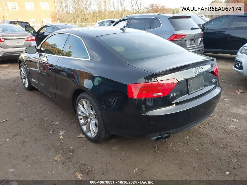 2014 Audi A5 2.0T Premium VIN: WAULFAFR6EA067174 Lot: 40678691