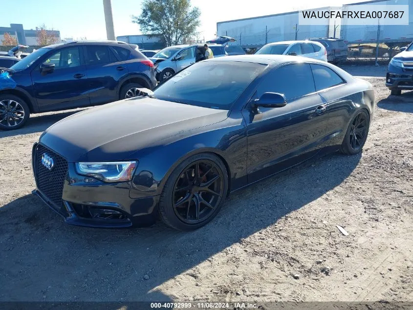 2014 Audi A5 2.0T Premium VIN: WAUCFAFRXEA007687 Lot: 40792999