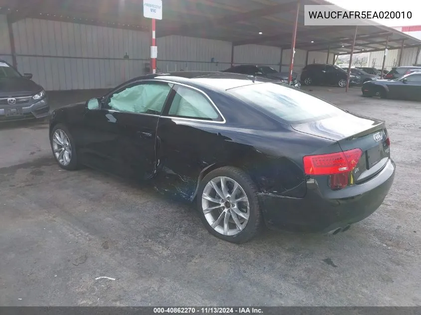 2014 Audi A5 2.0T Premium VIN: WAUCFAFR5EA020010 Lot: 40862270