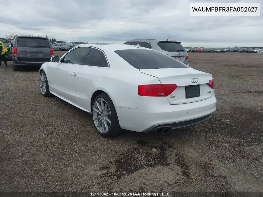 2015 Audi A5 VIN: WAUMFBFR3FA052627 Lot: 12113042