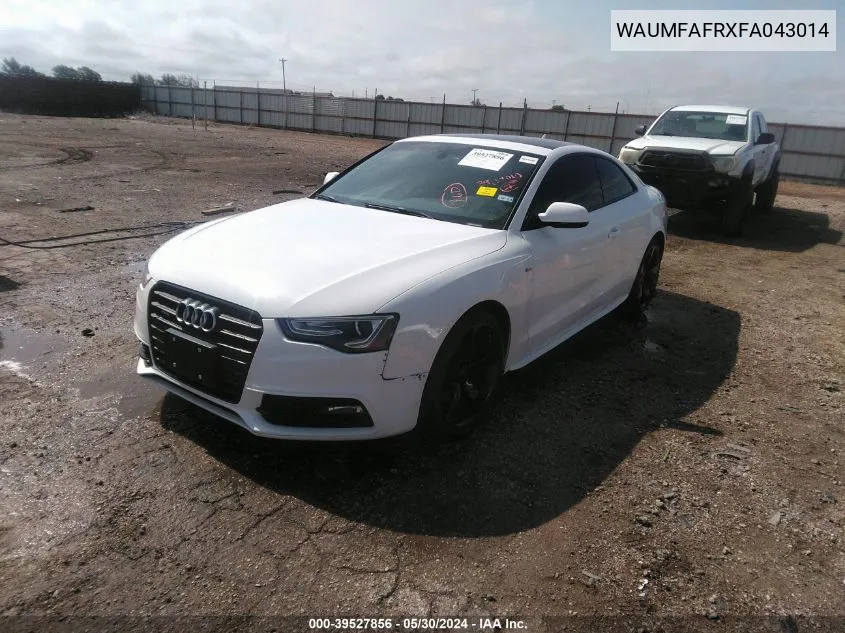 2015 Audi A5 2.0T Premium VIN: WAUMFAFRXFA043014 Lot: 39527856