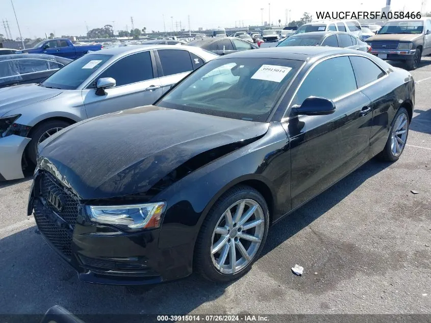 2015 Audi A5 2.0T Premium VIN: WAUCFAFR5FA058466 Lot: 39915014