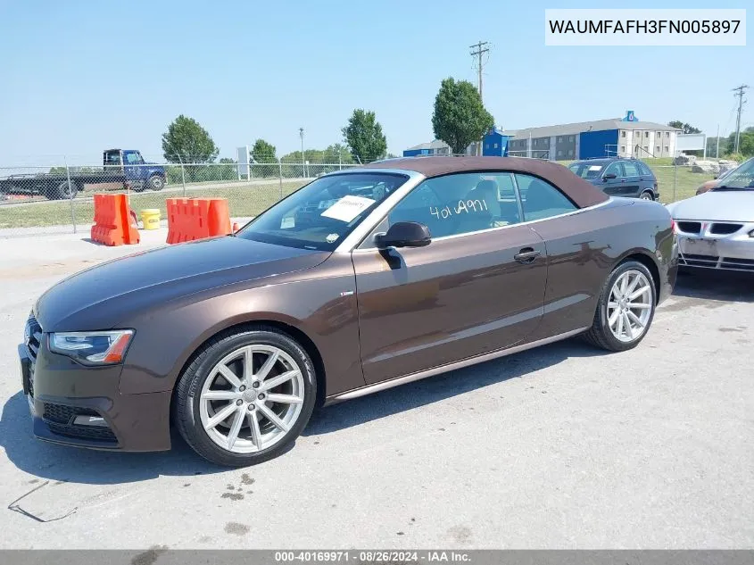 WAUMFAFH3FN005897 2015 Audi A5 2.0T Premium