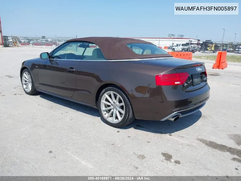 WAUMFAFH3FN005897 2015 Audi A5 2.0T Premium