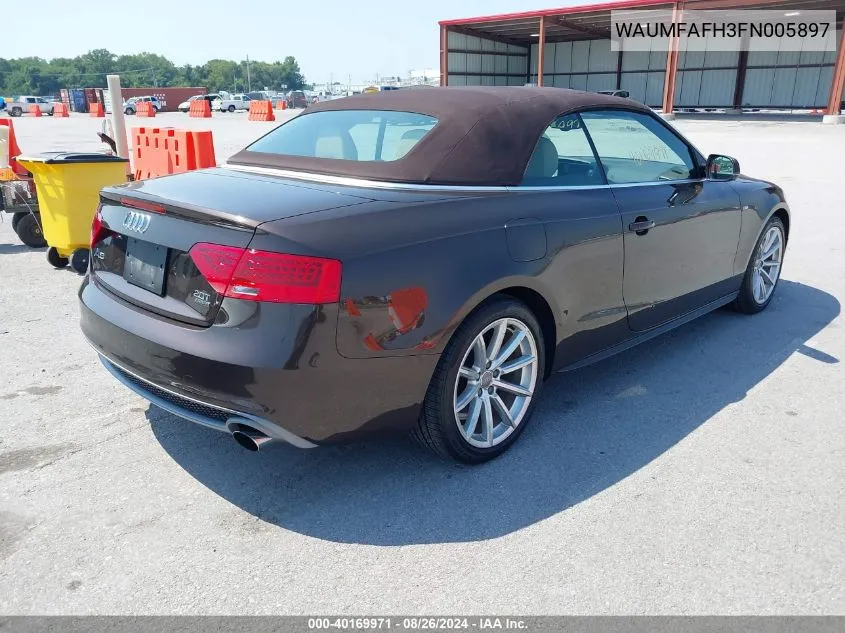 WAUMFAFH3FN005897 2015 Audi A5 2.0T Premium