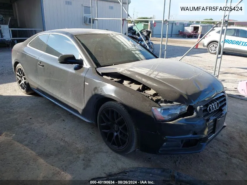 WAUMFAFR5FA025424 2015 Audi A5 2.0T Premium