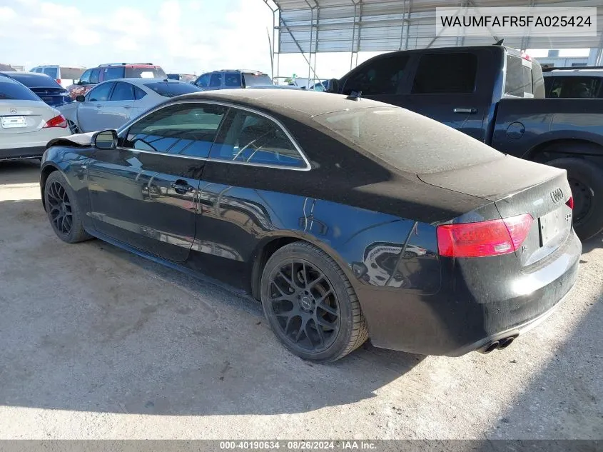 WAUMFAFR5FA025424 2015 Audi A5 2.0T Premium