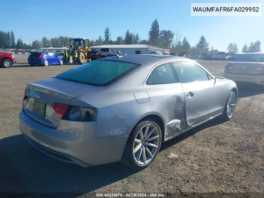 WAUMFAFR6FA029952 2015 Audi A5 2.0T Premium