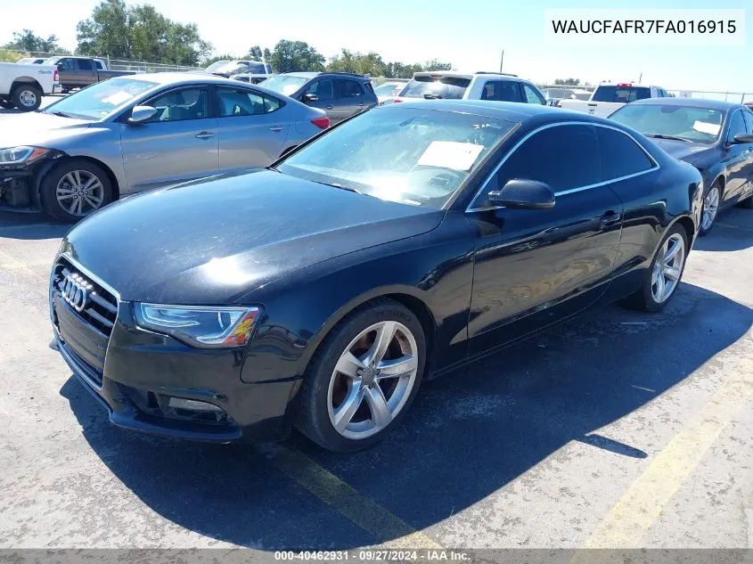 2015 Audi A5 2.0T Premium VIN: WAUCFAFR7FA016915 Lot: 40462931