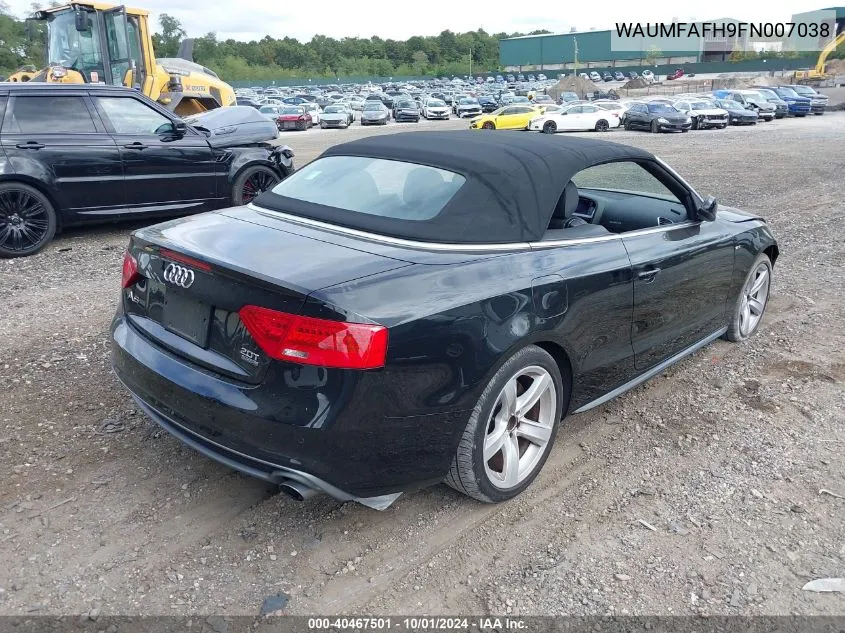 2015 Audi A5 Premium Plus VIN: WAUMFAFH9FN007038 Lot: 40467501