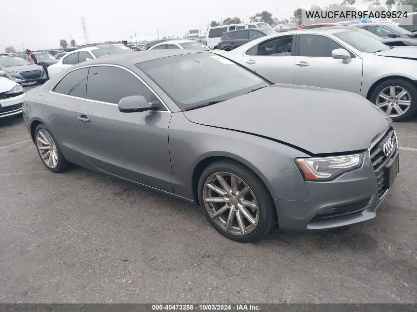 2015 Audi A5 2.0T Premium VIN: WAUCFAFR9FA059524 Lot: 40473258