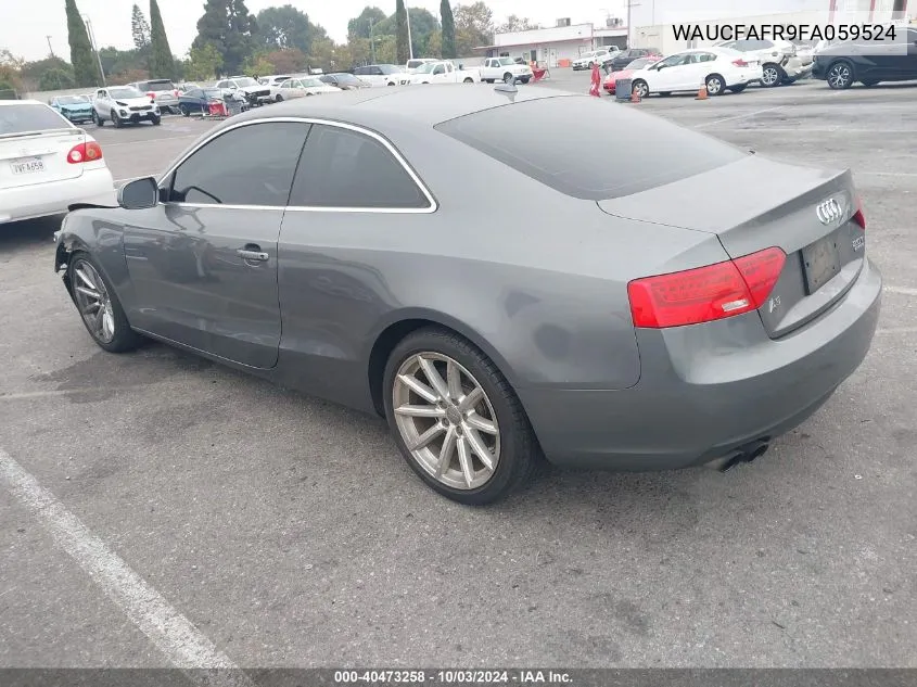 2015 Audi A5 2.0T Premium VIN: WAUCFAFR9FA059524 Lot: 40473258