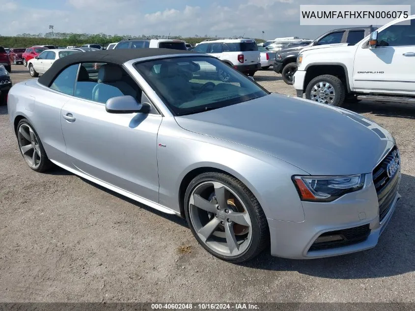 WAUMFAFHXFN006075 2015 Audi A5 2.0T Premium