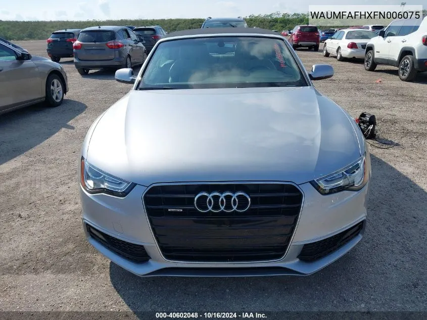 2015 Audi A5 2.0T Premium VIN: WAUMFAFHXFN006075 Lot: 40602048