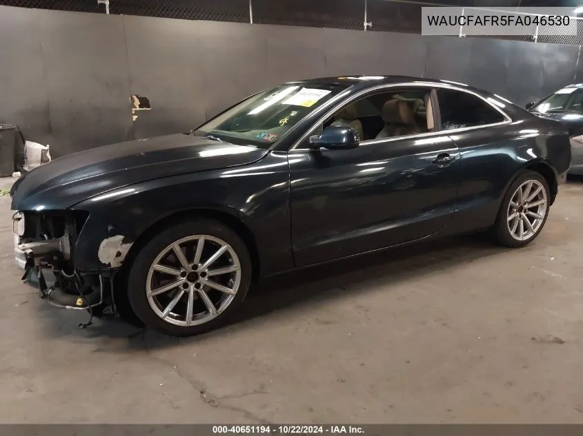 2015 Audi A5 2.0T Premium VIN: WAUCFAFR5FA046530 Lot: 40651194