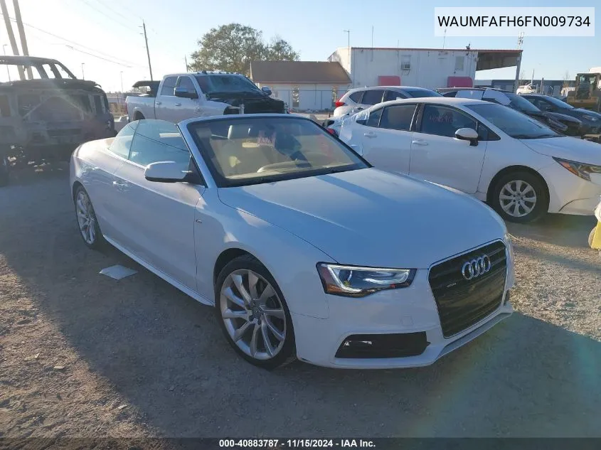 2015 Audi A5 2.0T Premium VIN: WAUMFAFH6FN009734 Lot: 40883787